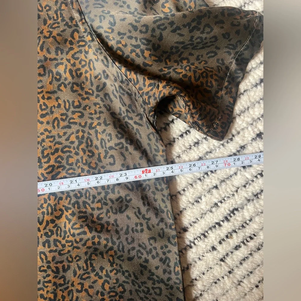 All Saints silk Brown Leopard Pattern Shirt - Picture 5 of 8